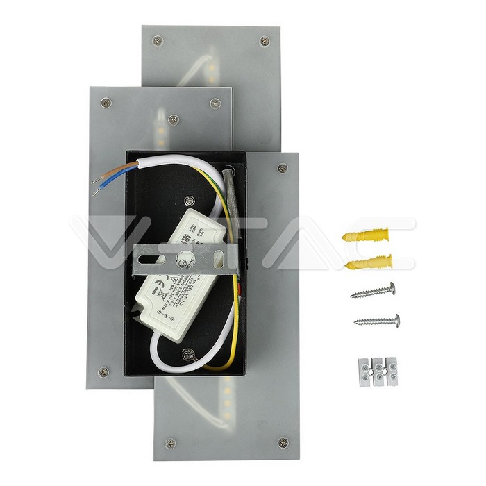 VT-712 12W LED Wall Light Black Body 4000K IP20