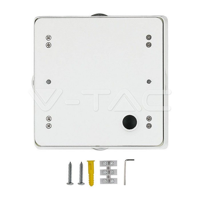 VT-704 4W LED WALL LIGHT COLORCODE:4000K IP65 WHITE BODY SQUARE