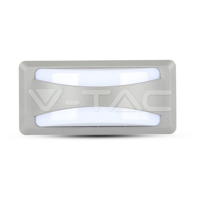 VT-8058 12W LLED Bulkhead With Softlight 6500K Grey Body IP65