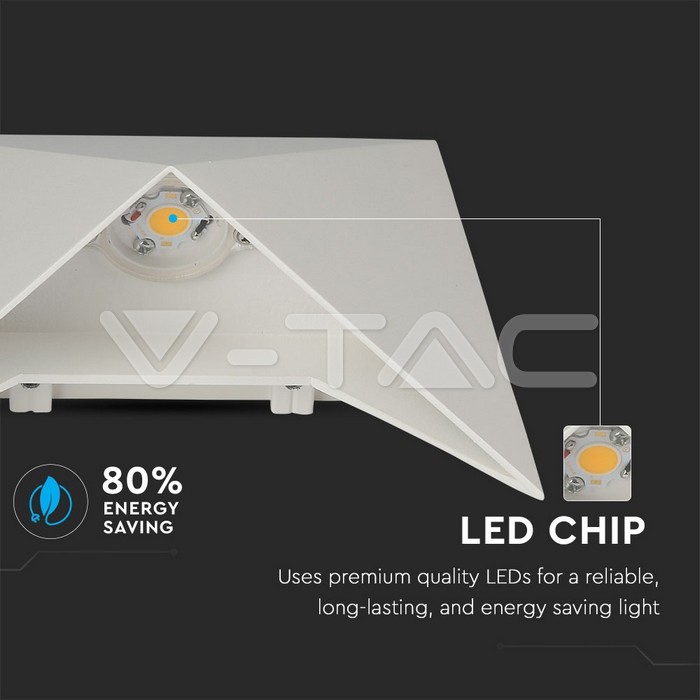 VT-825 5W LED Wall Light White Body IP65 4000K