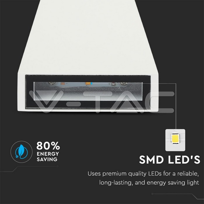 VT-826 6W LED Wall Light White Body IP65 4000K