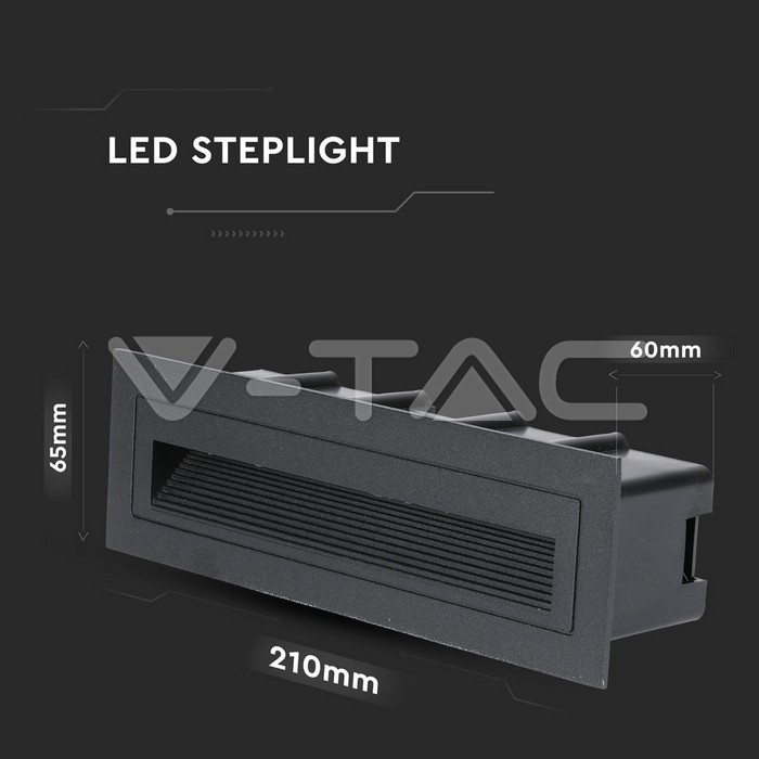 VT-856 6W LED STEP LIGHT COLORCODE:4000K BLACK BODY