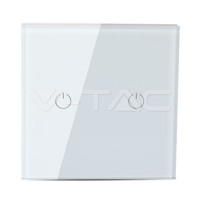 VT-5004 WIFI Touch 2 Way Switch Compatible With Amazon Alexa And Google Home White