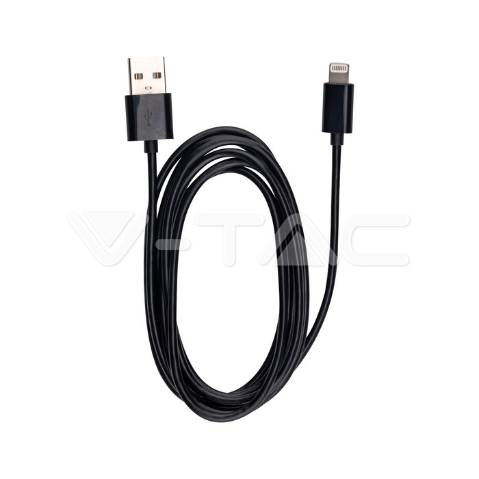 VT-5552 1.5M IPHONE CABLE BLACK WITH MFI LICENCE