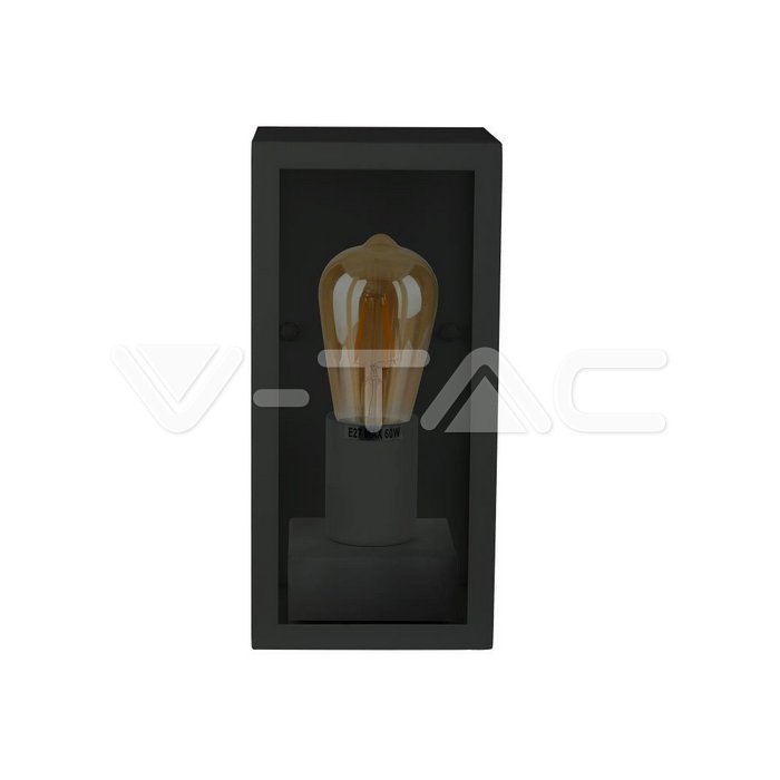 VT-837 Wall Lamp 1*E27 Matt Black Clear Glass