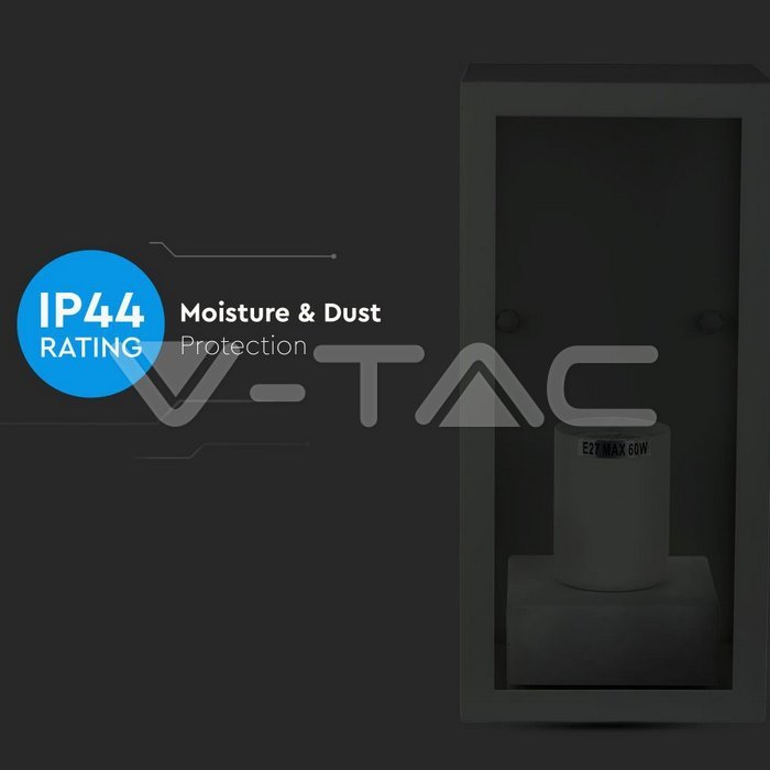 VT-837 Wall Lamp 1*E27 Matt Black Clear Glass