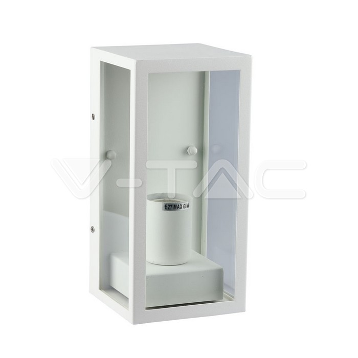 VT-837 Wall Lamp 1*E27 Matt White Clear Glass