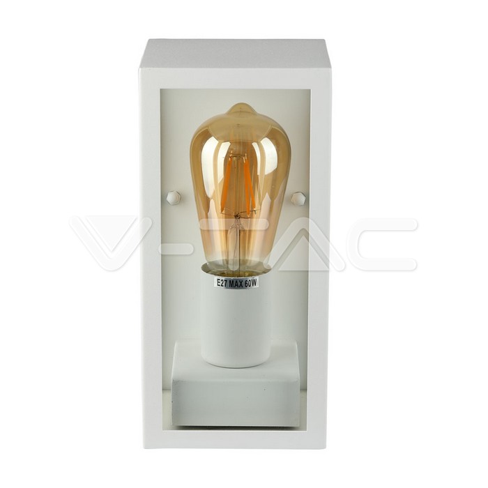 VT-837 Wall Lamp 1*E27 Matt White Clear Glass