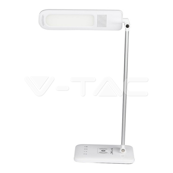 VT-1027 7W LED Table Lamp With Wireless Charger 3in1 White