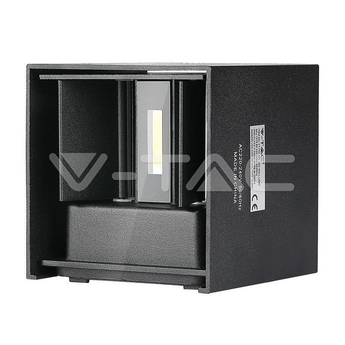 VT-759-12 12W WALL LAMP WITH BRIDGELUX CHIP 3000K BLACK SQUARE
