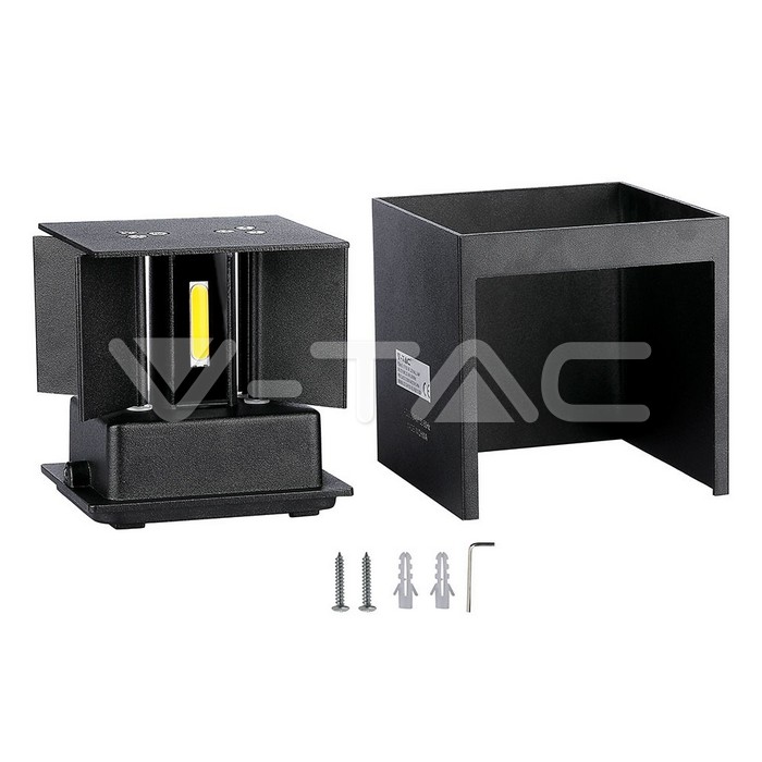 VT-759-12 12W WALL LAMP WITH BRIDGELUX CHIP 3000K BLACK SQUARE