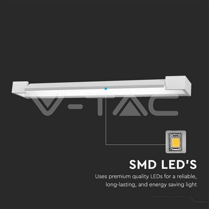 VT-819 18W LED Wall Lamp White Boddy IP44 4000K