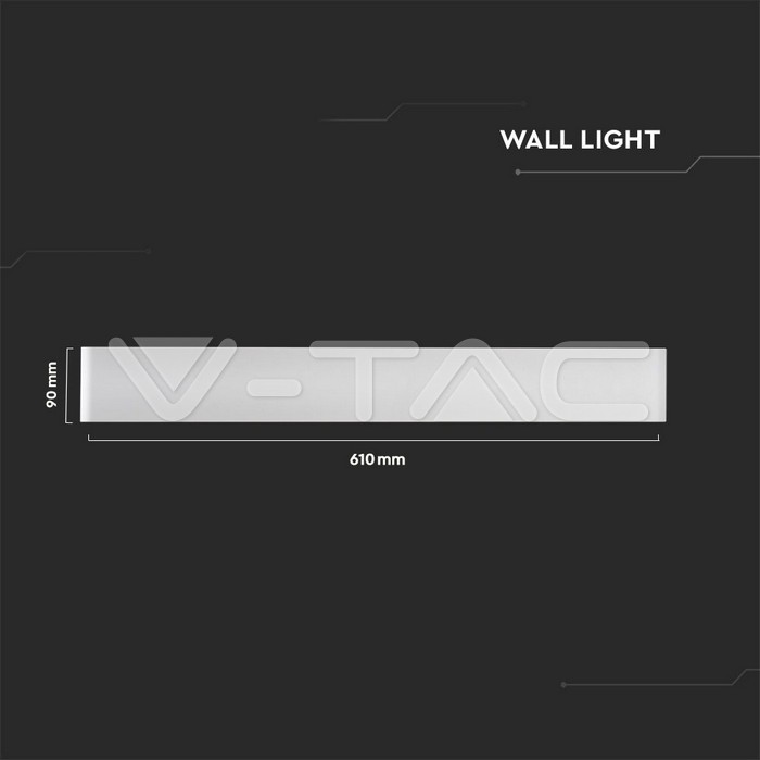 VT-821 20W LED LAMP COLOR CODE 3000K WHITE BODY IP44