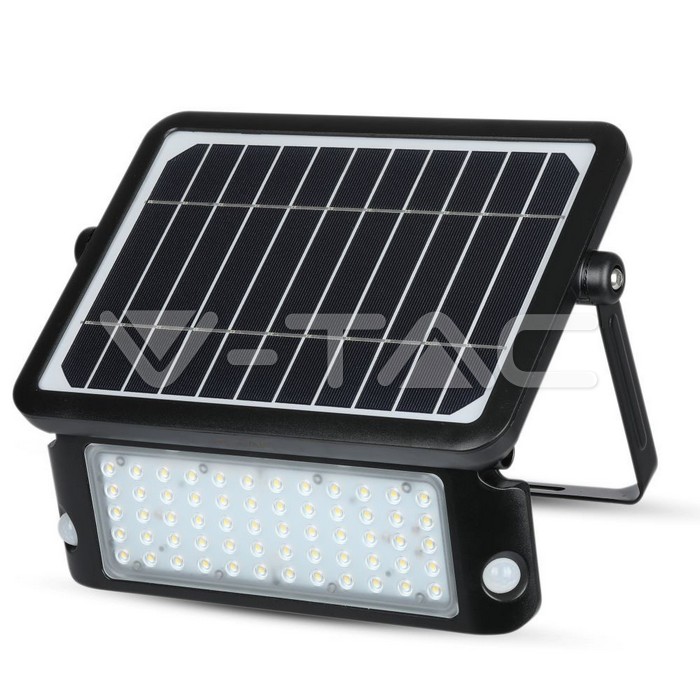 VT-787-10 10W LED Solar Floodlight Black Body 4000K