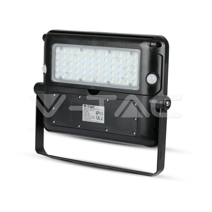 VT-787-10 10W LED Solar Floodlight Black Body 4000K