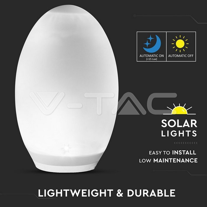 VT-7815 LED SOLAR EGG LIGHT RGB+WW