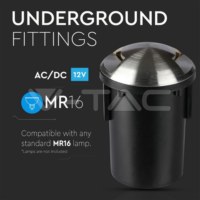 VT-7678-2 MR16-UNDERGROUND FITTING-12V-TWO WINDOW