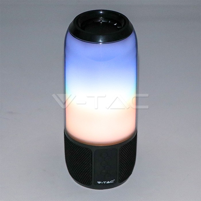 VT-6211 2*3W LED LIGHT BLUETOOTH SPEAKER WITH USB &amp; TF CARD SLOT-BLACK
