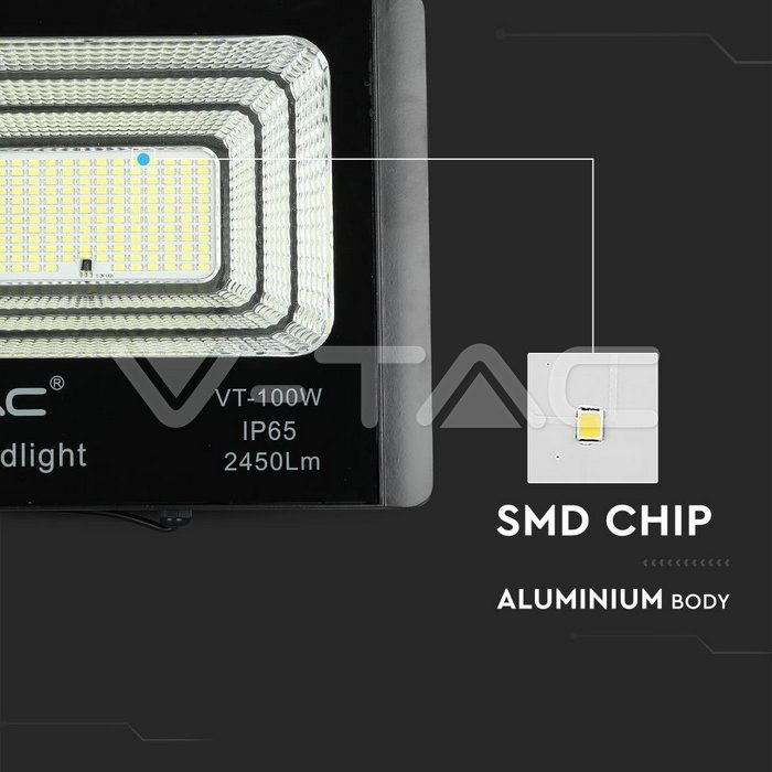 VT-200W 40W LED SOLAR FLOODLIGHT 4000K *PROMO*