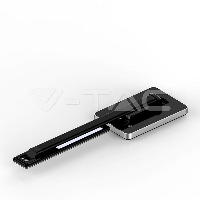 VT-7505 5W LED TABLE LAMP WITH WIRELESS CHARGER BLACK 2700K-6500K WITH ADAPTOR