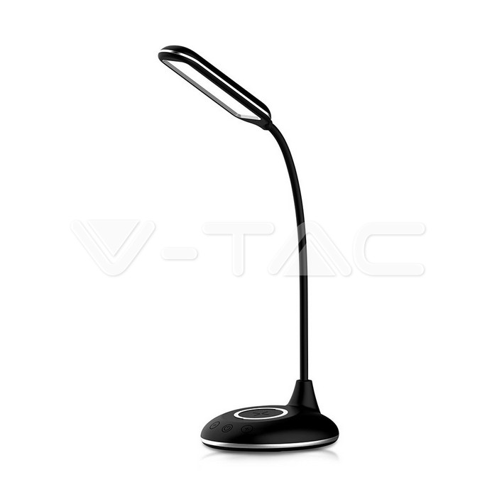 VT-7705 5W LED TABLE LAMP WITH WIRELESS CHARGER BLACK 2700K-6500K WITH ADAPTOR