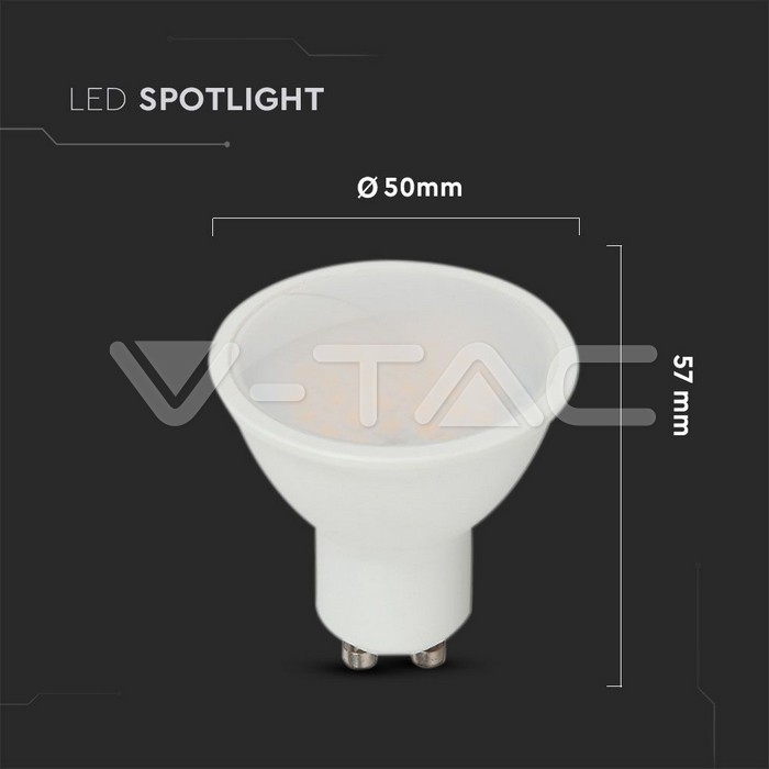 VT-271 LED Spotlight SAMSUNG Chip GU10 10W Milky Cover Plastic 3000K