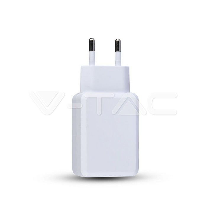 VT-1026 USB QC3.0 TRAVEL ADAPTOR WITH BLISTER PACKAGE-WHITE