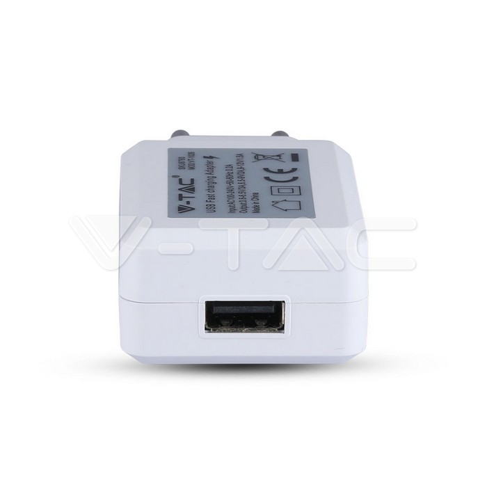 VT-1026 USB QC3.0 TRAVEL ADAPTOR WITH BLISTER PACKAGE-WHITE
