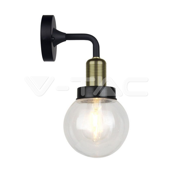 VT-720BW WALL LAMP MATT BLACK DOWN IP65