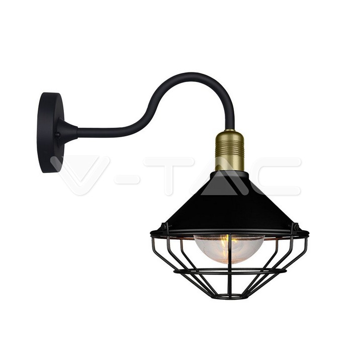 VT-720B WALL LAMP MATT BLACK DOWN IP65