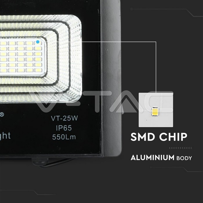 VT-25W 12W LED SOLAR FLOODLIGHT 6000K