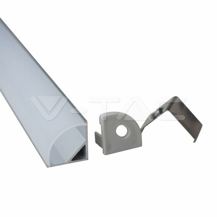 VT-7109 Aluminum Profile Set Milky Cover Wide 200cm 2pcs/box