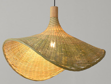 LUMINAIRE SUSPENSION EN BOIS E27 D53 H32