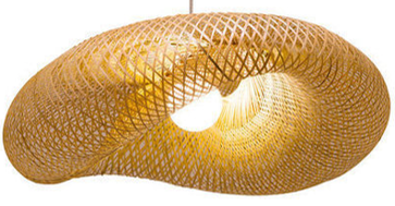 LUMINAIRE SUSPENSION EN BOIS E27 D60 H38