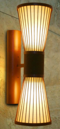 APPLIQUE EN BOIS DOUBLE E27 D30 H60