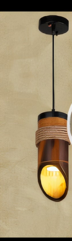 SUSPENSION BAMBOU COUPE INCLINE