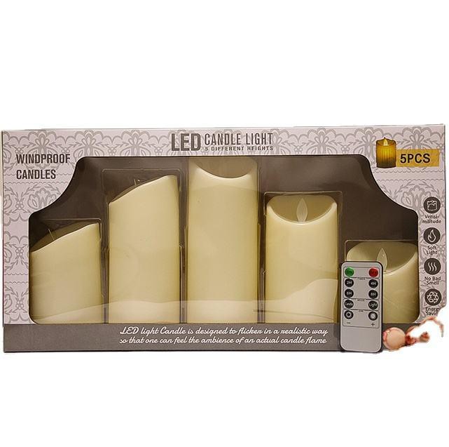 Pack de 5 bougies LED