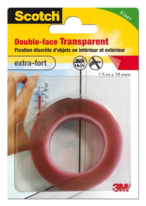 DOUBLE FACE TRANSPARENT 1,5X19CM