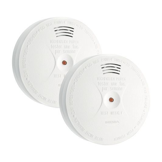 Lot de 2 détecteurs de fumée 85db SEDEA