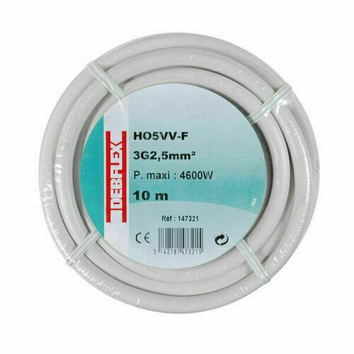 CABLE H05VVF 3G2.5 10M BLANC