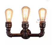 DT-03 -- Copper WALL LAMP VINTAGE 3BULBS