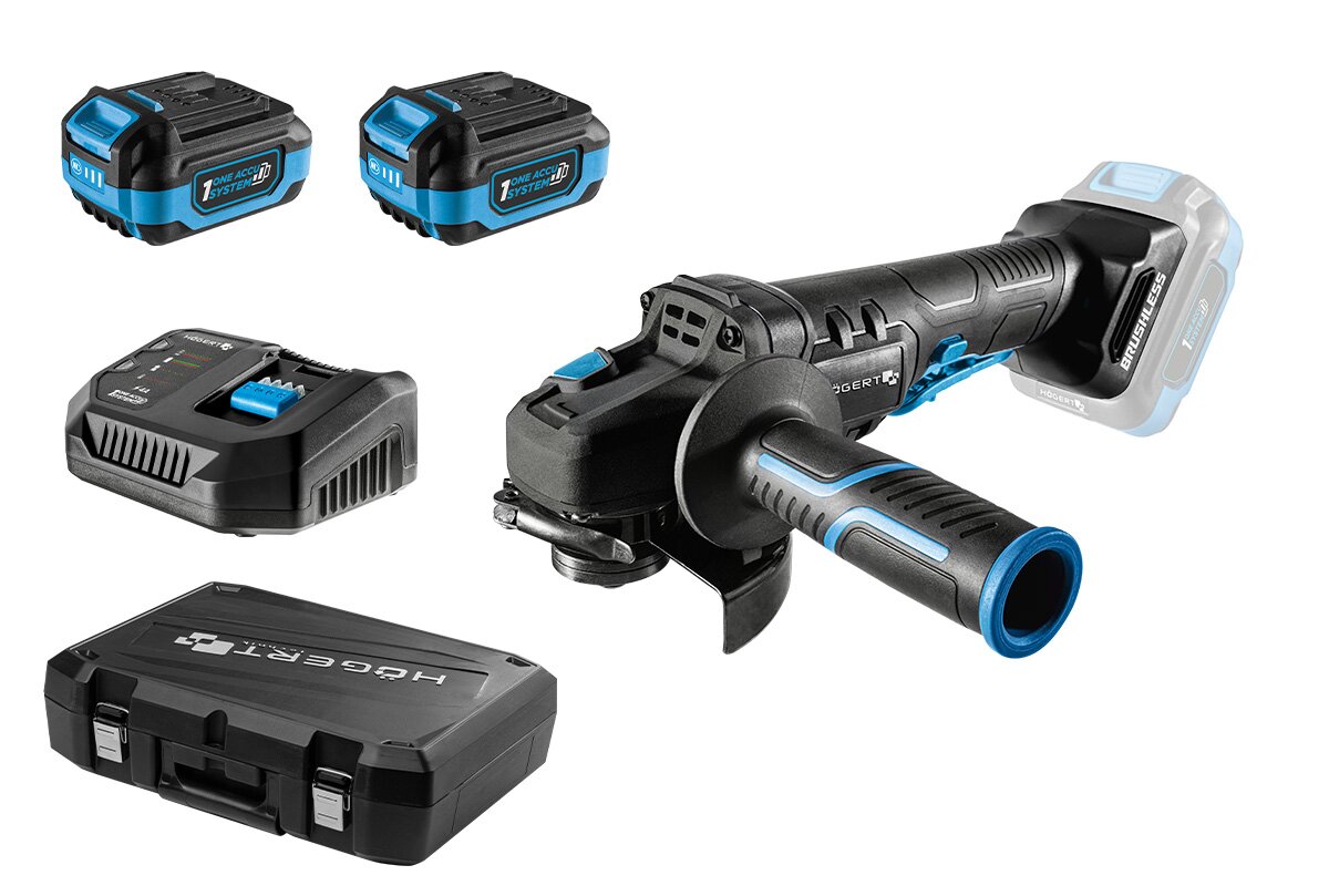 Coffret disqueuse + chargeur + 2 batteries + poignée sans fil HÖGERT