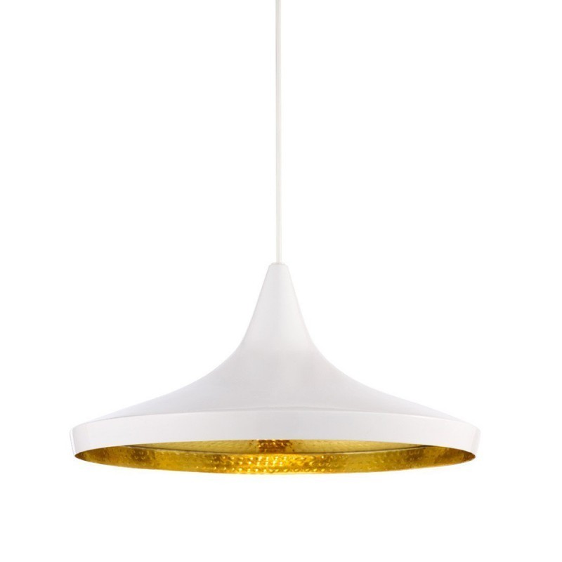 AL PENDANT LIGHT 44CM WHITE OUTSIDE GOLD INSIDE