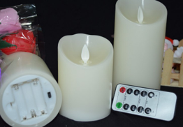 BOUGIE LED 7.5X12CM AVEC TELECOMMANDE