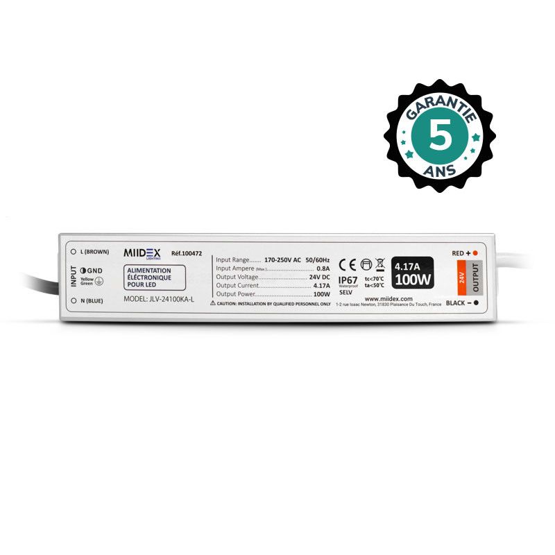 Alimentation pour LED 100W - 24V DC - IP67