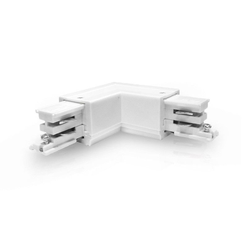 CONNECTEUR TRIPHASE COUDE L CIRCUIT EXTÉRIEUR BLANC