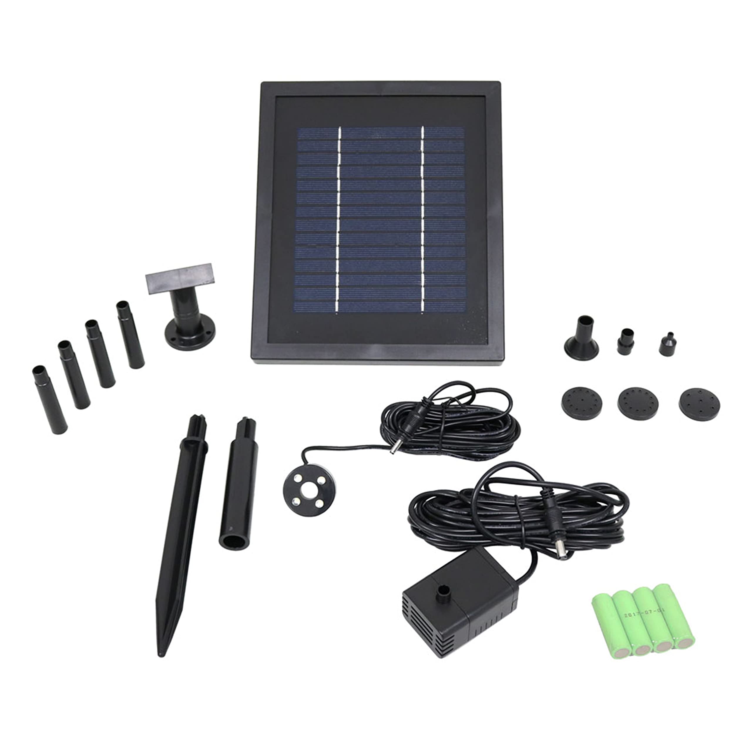 SOLAR PUMP FOUNTAIN HEIGHT 40-150CM 1500L/H + BATTERY