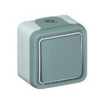 LEGRAND Interrupteur ou va-et-vient gris saillie plexo Chantier