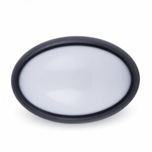 VT-8010 12W LED Full Oval Ceiling Lamp Black Body IP54 6000K
