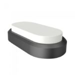 VT-8038 8W Rectangle Oval Dome Light Black Body 6000K IP54